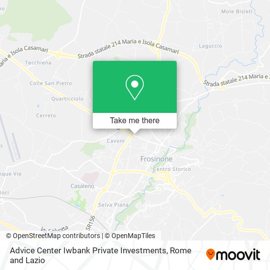 Advice Center Iwbank Private Investments map