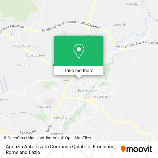 Agenzia Autorizzata Compass Quinto di Frosinone map