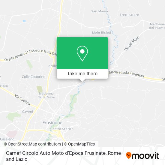 Camef Circolo Auto Moto d'Epoca Frusinate map