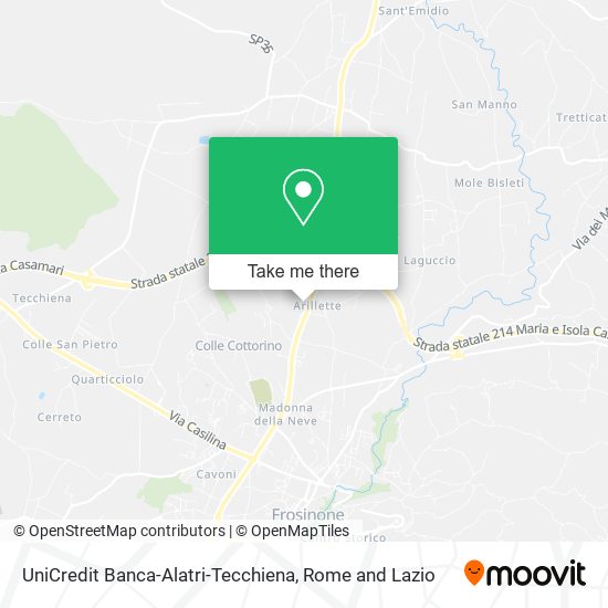 UniCredit Banca-Alatri-Tecchiena map