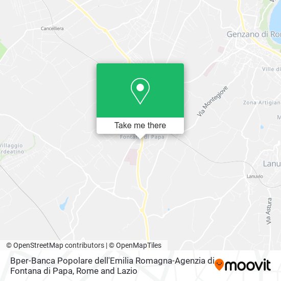 Bper-Banca Popolare dell'Emilia Romagna-Agenzia di Fontana di Papa map