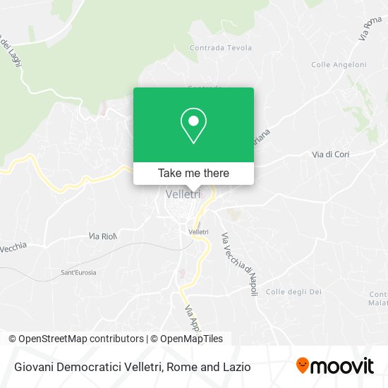 Giovani Democratici Velletri map