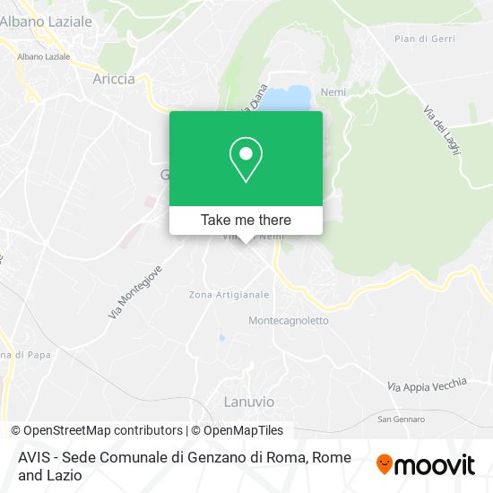 AVIS - Sede Comunale di Genzano di Roma map