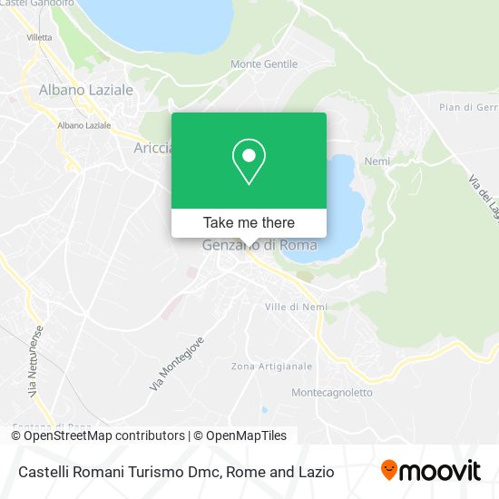 Castelli Romani Turismo Dmc map