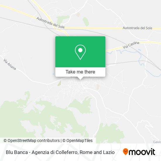 Blu Banca - Agenzia di Colleferro map