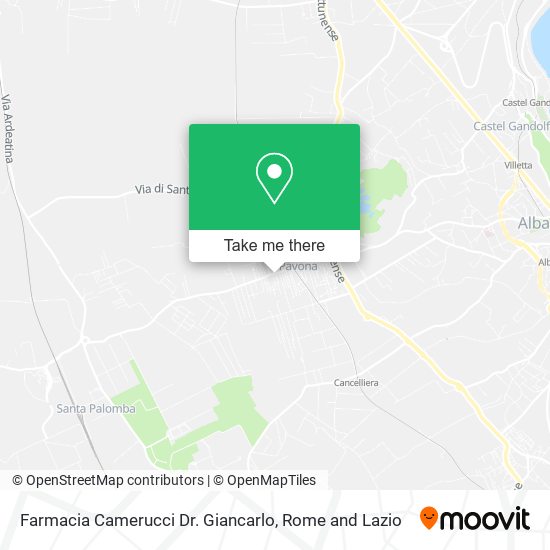 Farmacia Camerucci Dr. Giancarlo map