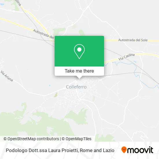 Podiatrist Dr. Laura Proietti map