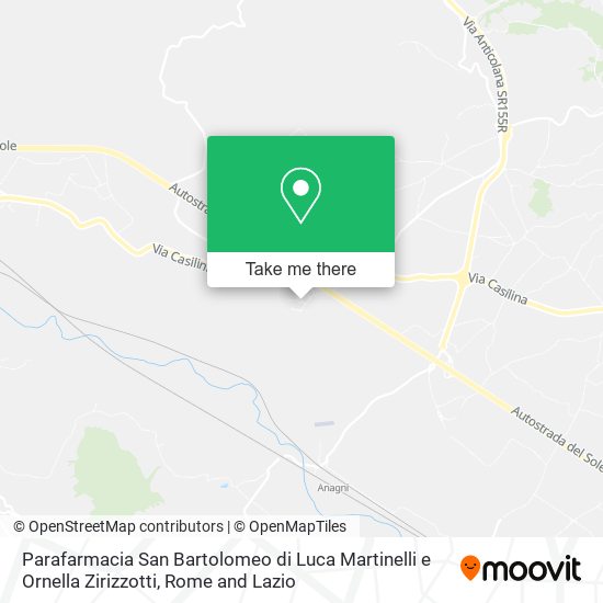 Parafarmacia San Bartolomeo di Luca Martinelli e Ornella Zirizzotti map