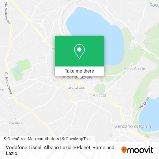 Vodafone Tiscali Albano Laziale-Planet map