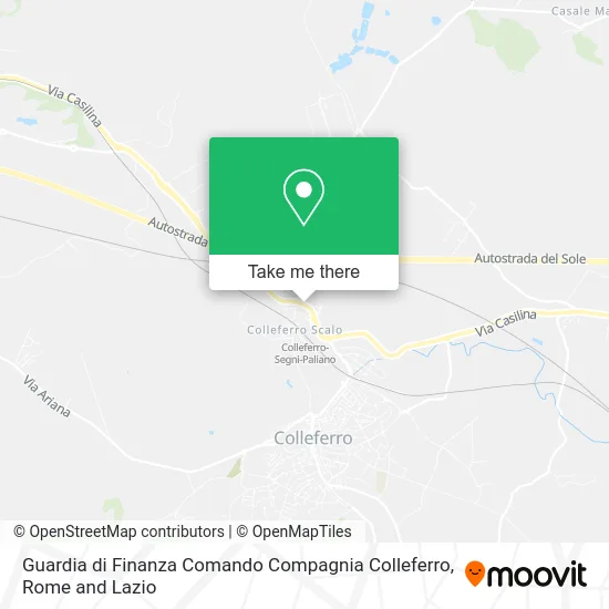 Guardia di Finanza Comando Compagnia Colleferro map