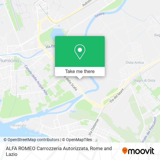 ALFA ROMEO Carrozzeria Autorizzata map