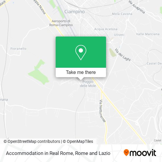 Accommodation in Real Rome map