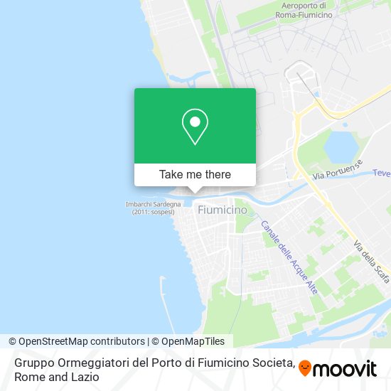 Gruppo Ormeggiatori del Porto di Fiumicino Societa map