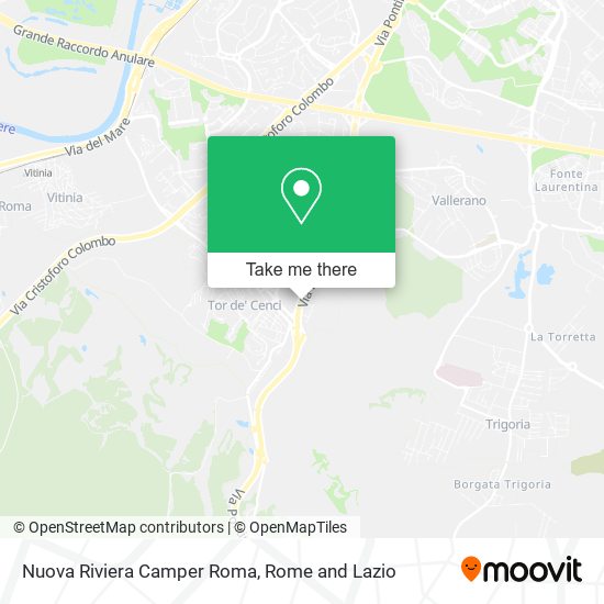 Nuova Riviera Camper Roma map