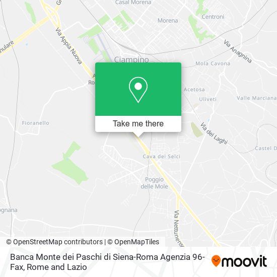 Banca Monte dei Paschi di Siena-Roma Agenzia 96-Fax map