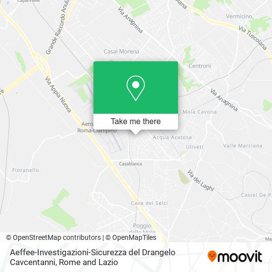 Aeffee-Investigazioni-Sicurezza del Drangelo Cavcentanni map
