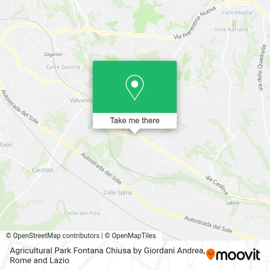 Agricultural Park Fontana Chiusa by Giordani Andrea map