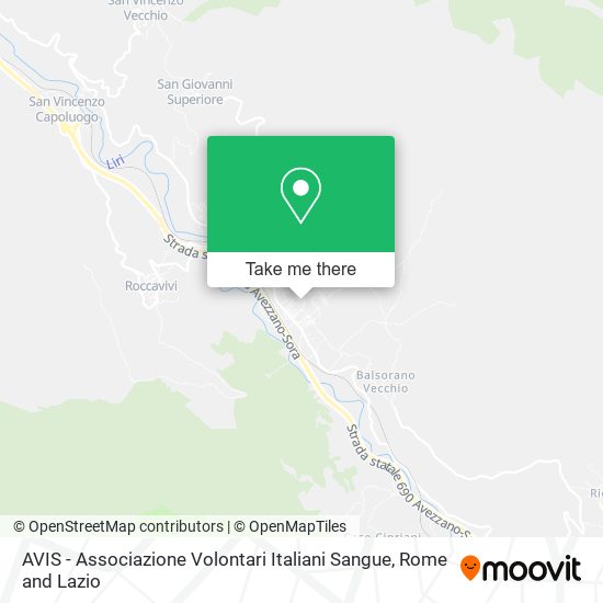 AVIS - Associazione Volontari Italiani Sangue map