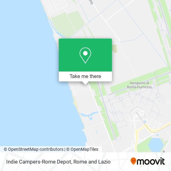 Indie Campers-Rome Depot map
