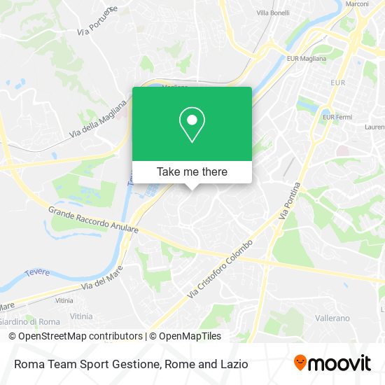 Roma Team Sport Gestione map