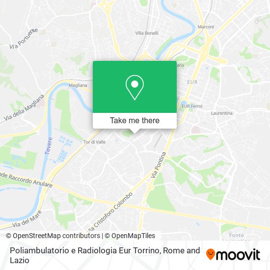 Poliambulatorio e Radiologia Eur Torrino map