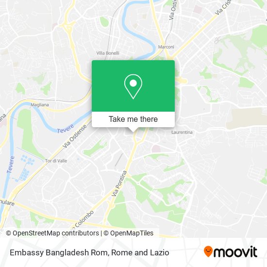 Embassy Bangladesh Rom map