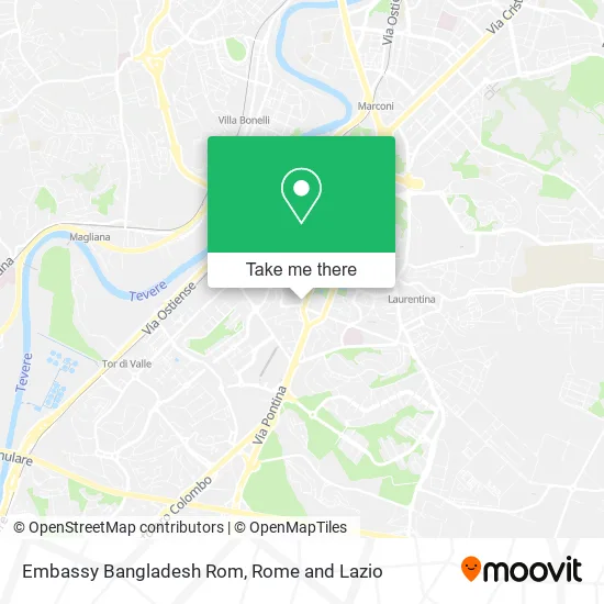 Embassy Bangladesh Rom map