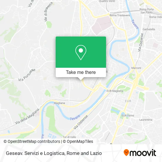 Geseav. Services and Logistics map