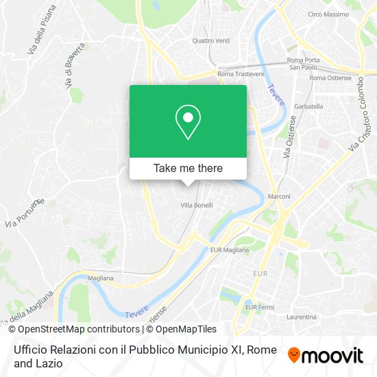 Ufficio Relazioni con il Pubblico Municipio XI map