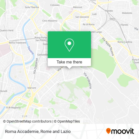 Roma Accademie map