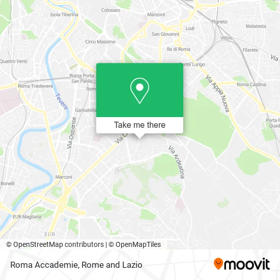Rome Academies map