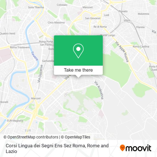 Corsi Lingua dei Segni Ens Sez Roma map