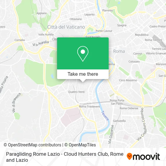 Paragliding Rome Lazio - Cloud Hunters Club map