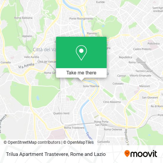 Trilua Apartment Trastevere map