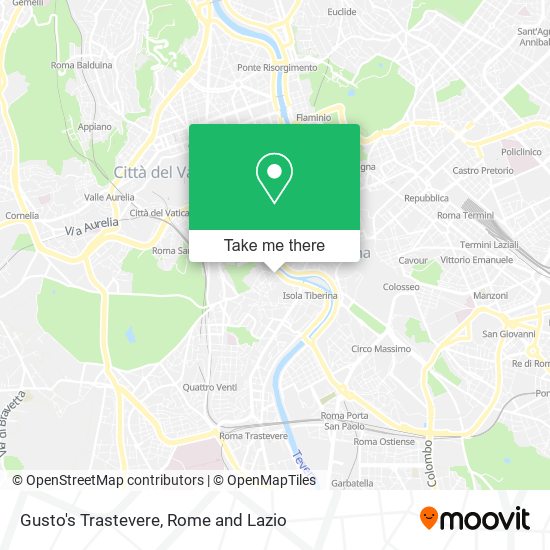 Gusto's Trastevere map