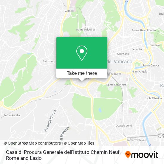 Casa di Procura Generale dell'Istituto Chemin Neuf map