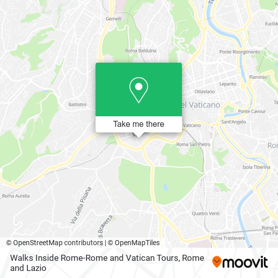 Walks Inside Rome-Rome and Vatican Tours map