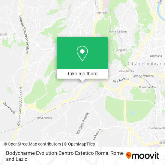 Bodycharme Evolution - Aesthetic Center Rome map