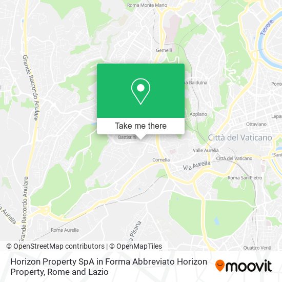 Horizon Property SpA in Forma Abbreviato Horizon Property map