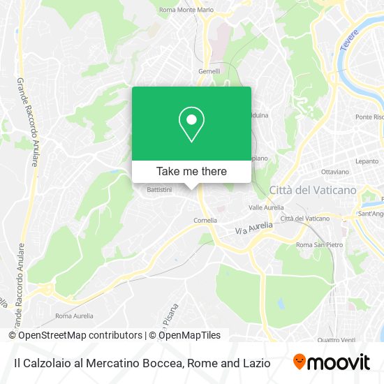 Il Calzolaio al Mercatino Boccea map