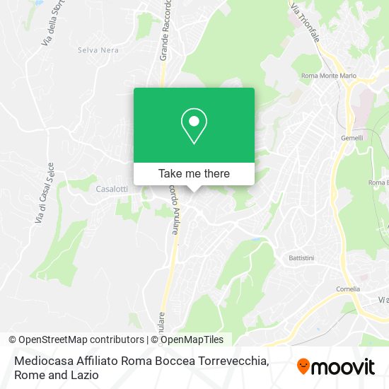 Mediocasa Affiliato Roma Boccea Torrevecchia map