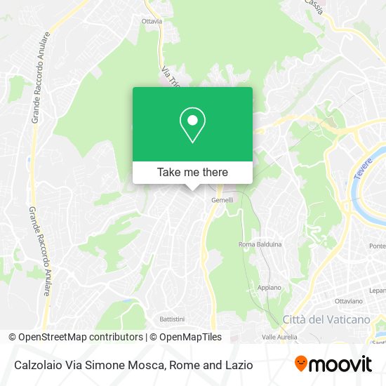 Calzolaio Via Simone Mosca map