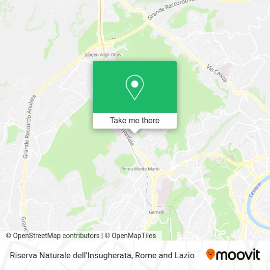 Insugherata Nature Reserve map