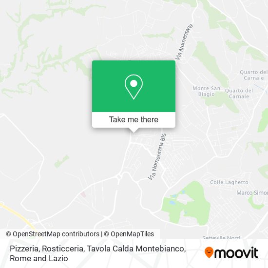 Pizzeria, Rosticceria, Tavola Calda Montebianco map