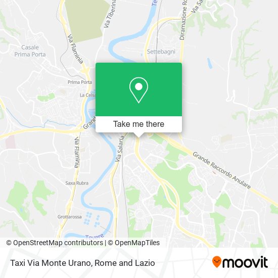 Taxi Via Monte Urano map