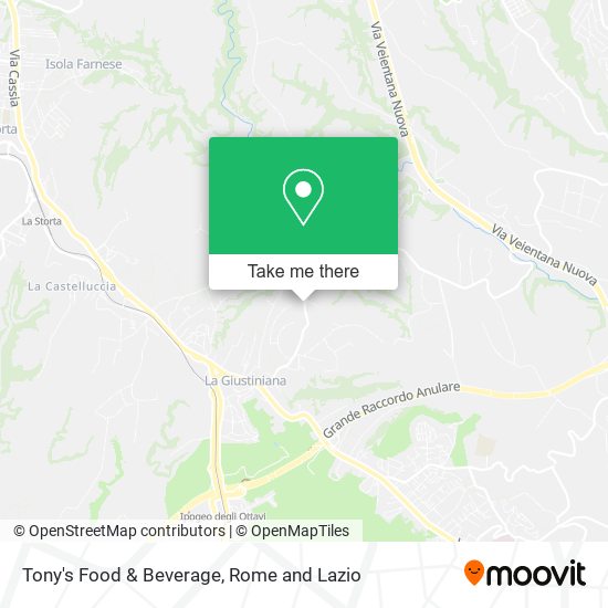 Tony's Food & Beverage map