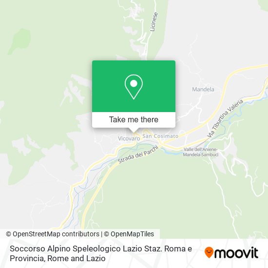 Soccorso Alpino Speleologico Lazio Staz. Roma e Provincia map