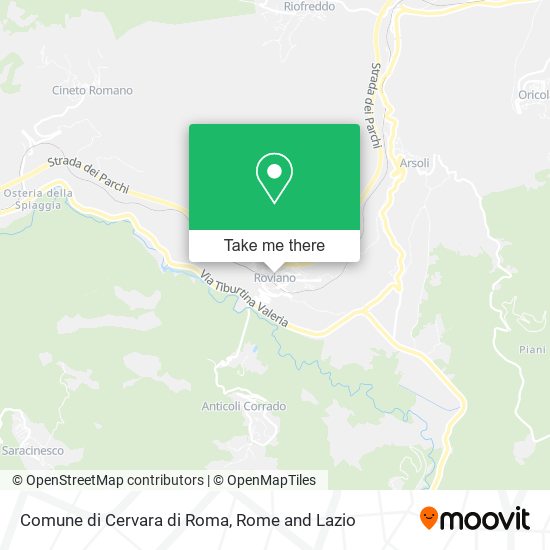 Comune di Cervara di Roma map