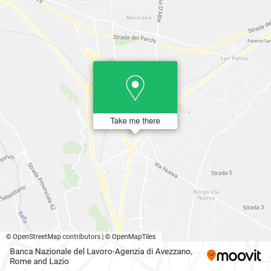 Banca Nazionale del Lavoro-Agenzia di Avezzano map
