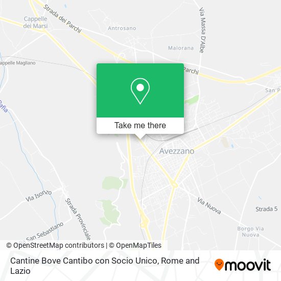 Cantine Bove Cantibo con Socio Unico map